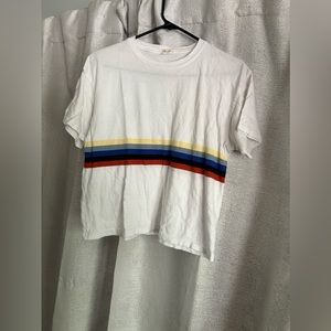 brandy melville cropped white tee